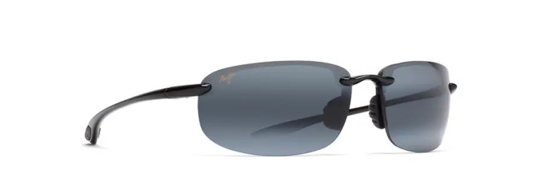 Ho'Okipa Sunglasses - Gloss Black Frame, Neutral Grey Lens by Maui Jim MAUI 407-02