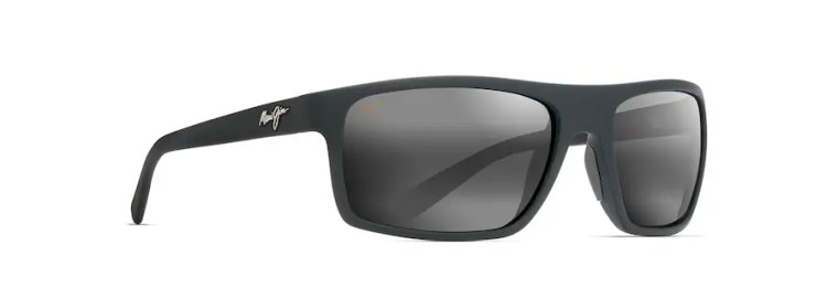 Byron Bay Sunglasses - Matte Black Rubber Frame, Neutral Grey Lens by Maui Jim MAUI 746-02MR
