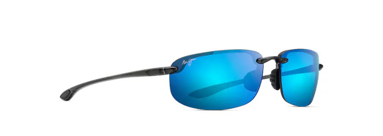 Ho'Okipa Polarized Sunglasses with Smoke Gray Frames and Blue Hawaii Lenses By Maui Jim