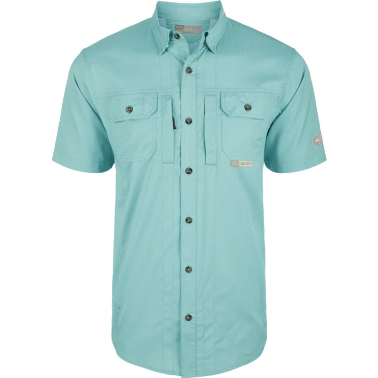 Wingshooter Trey Solid Dobby Short Sleeve Shirt by Drake Waterfowl