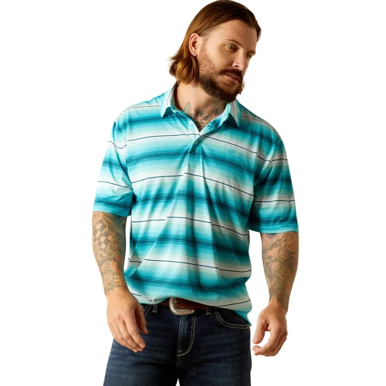 Men's All Over Print Short Sleeve Polo Shirt by Ariat