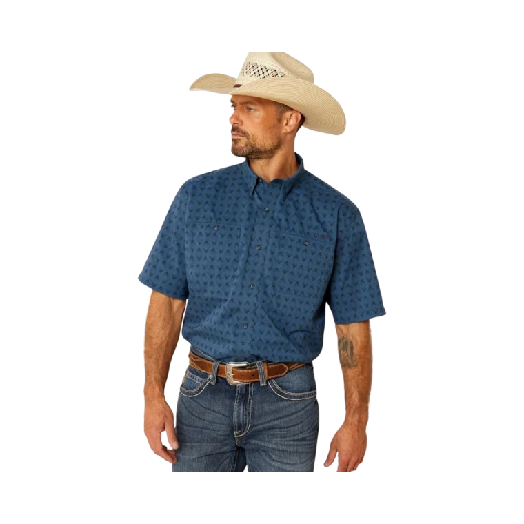 Men's 360 Airflow Classic Fit Ensignd Short Sleeve Button Up Shirt by Ariat