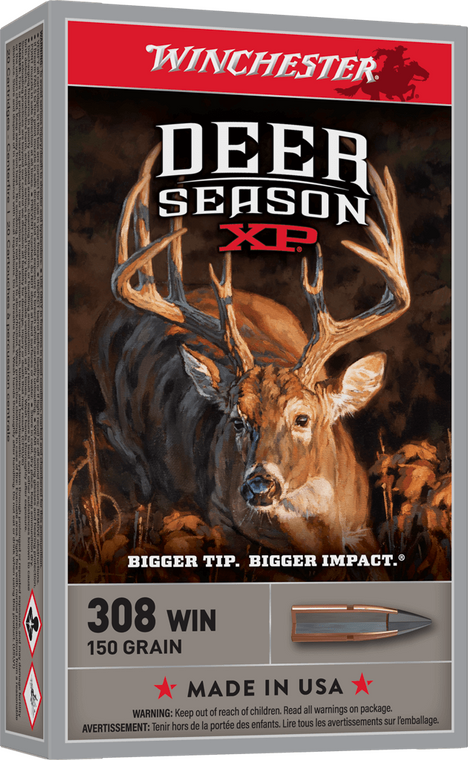 Winchester Deer Season XP .308 Winchester, 150 Grain Centerfire, Rifle Ammunition - Box