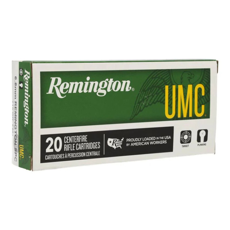 Remington UMC Centerfire 2,625 fps 6.8 Remington SPC 115 Grain Full Metal Jacket Rifle Ammunition