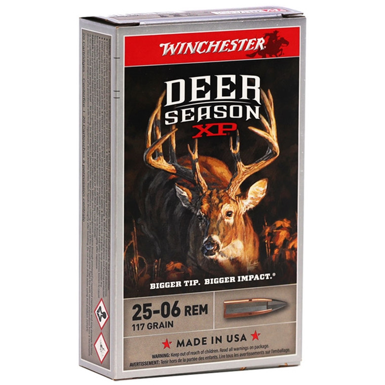 Winchester Deer Season XP 3,100 fps 25-06 Remington 117 Grain Polymer Tip Rifle Ammunition