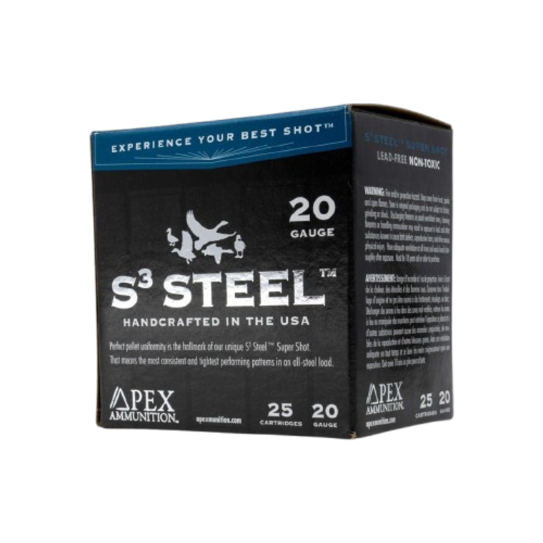 Apex Waterfowl S3 1,400 fps 20 Gauge 3'' 1 oz #4 Steel Shot Shotgun Ammunition