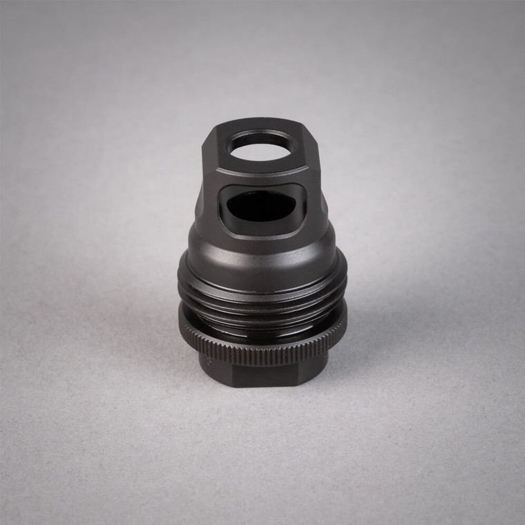 ASR Muzzle Brake Single Port 9mm Bore, Alpha Suppressor Mount Compatible for 1/2x28 Threaded Barrel by SilencerCo