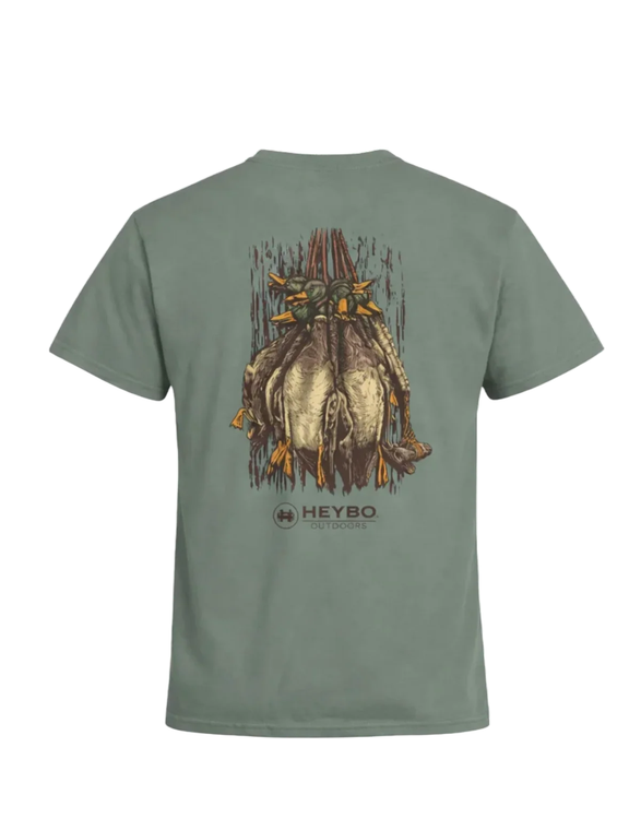 Men's Full Duck Straps Short Sleeve Graphic Tee Shirt by Heybo