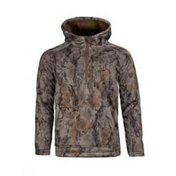Men's Midweight Quarter Zip Camo Layering Pullover Hoodie by