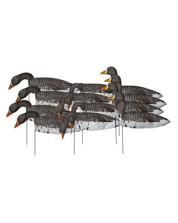 12 Pack GHG Pro Grade 3D Head Windsock Specklebelly Goose Decoys with Painted Heads by Avery