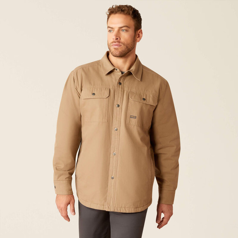 Rebar Canvas Button Up Shirt Jacket by Ariat