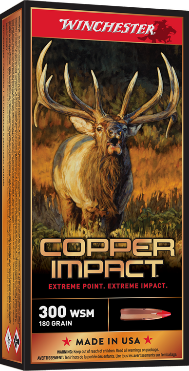 Winchester Copper Impact 2,900 fps 300 Winchester Short Magnum 180 Grain Polymer Tip Rifle Ammunition