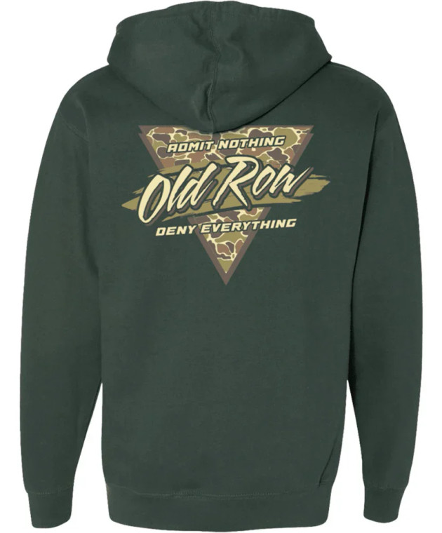 Camo Retro Triangle Hoody by Old Row (Alpine Green)