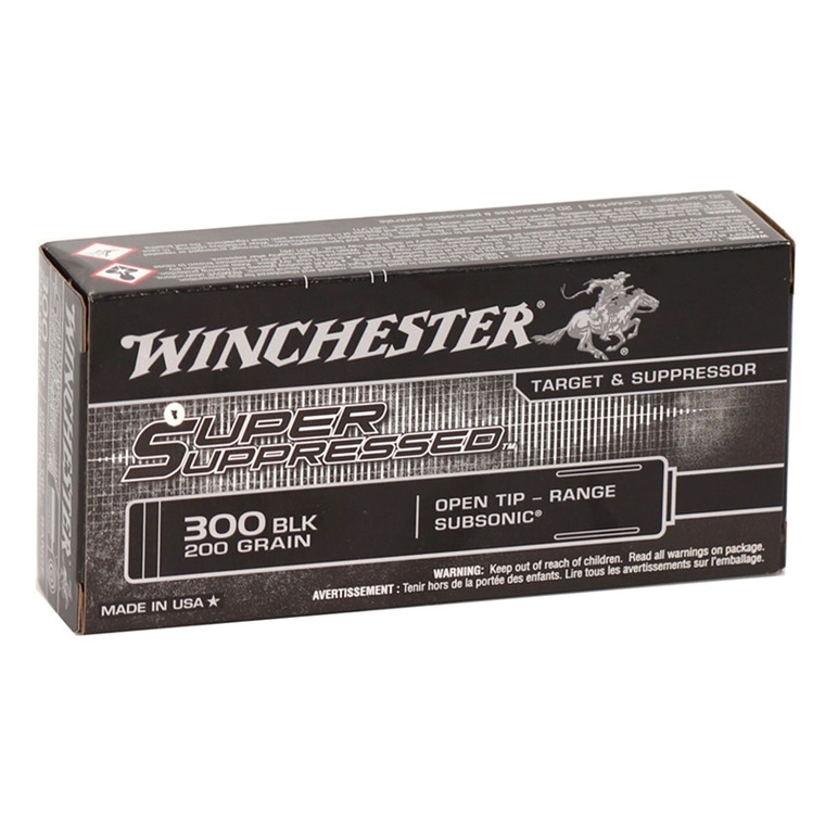 Winchester Super Suppressed 1,060 fps 300 AAC Blackout 200 Grain Open Tip Rifle Ammunition