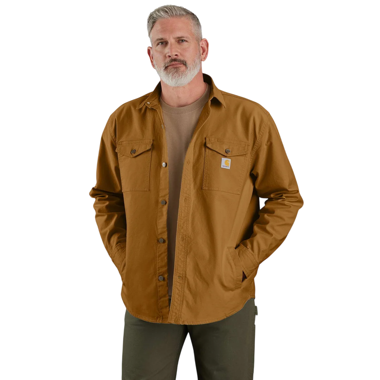 Men's Monatana Rugged Flex Loose Fit Heavyweight Duck Shirt Jac by Carhartt