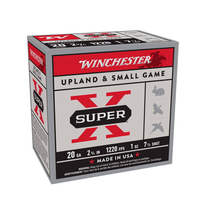 Winchester Super-X, 20 Gauge 2-3/4 in. 1 oz. #7.5 Lead, Shotgun Ammunition - Box