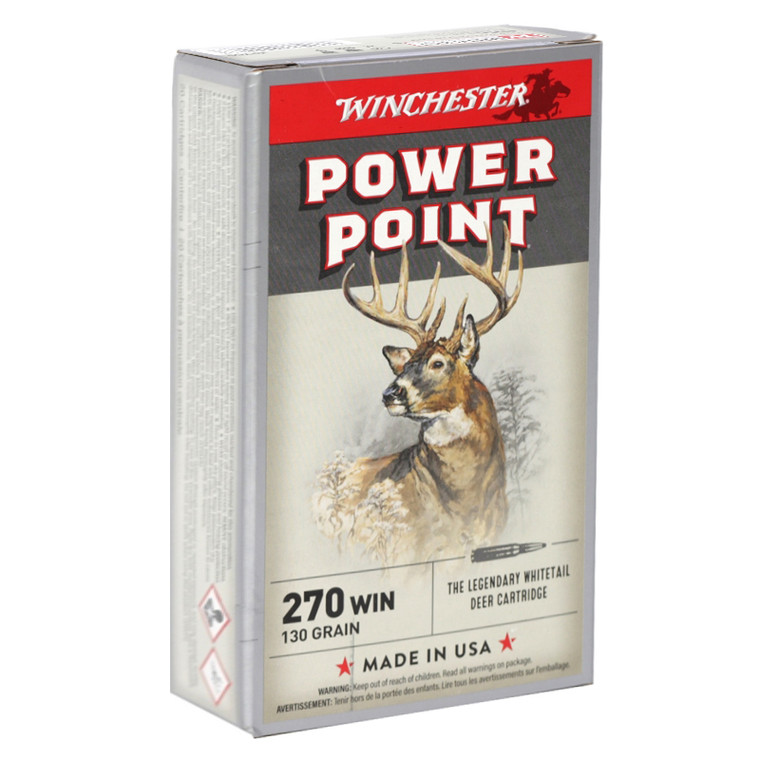 Winchester Power Point 3,060 fps 270 Winchester 130 Grain Rifle Super X Ammunition