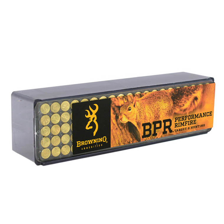 Browning BPR 1,435 fps 22 Long Rifle 40 Grain Hollow Point Rimfire Ammunition