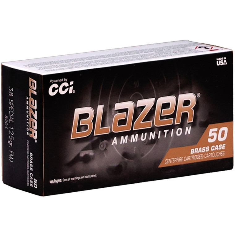 CCI Blazer Brass 826 fps 38 Special 125 Grain Full Metal Jacket Handgun Ammunition