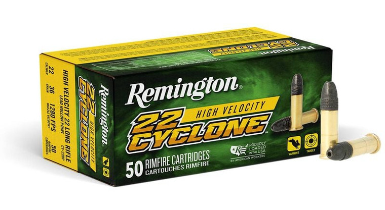 Remington 22lr Cyclone 36gr Hollow Point Rimfire Ammunition