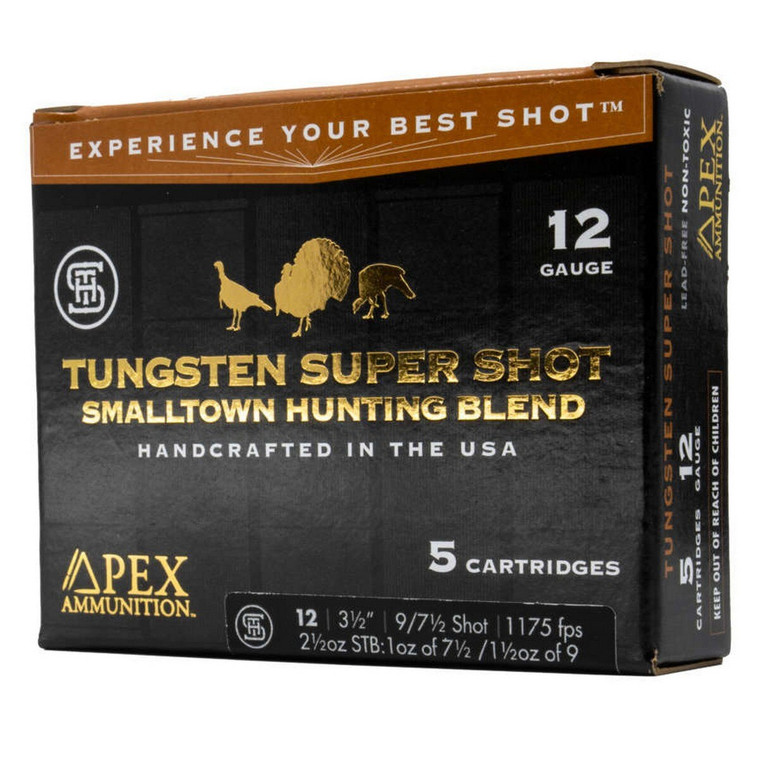 Apex Smalltown Hunting Blend TSS 1,175 fps 12 Gauge 3-1/2" #7-1/2 and #9 Blended Shot Shotgun Ammunition