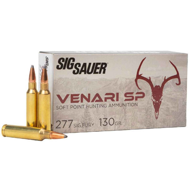 Sig Sauer 277 Sig Fury 130gr Venari SP Hunting Rifle Ammunition