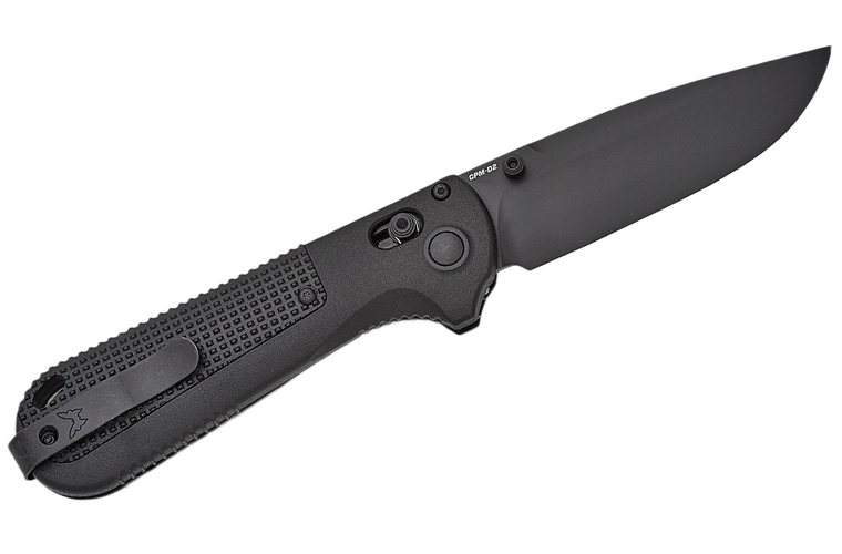Black 3.55 inch Blade Redoubt AXIS Drop Point Folding Knife by Benchmade