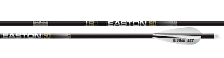 5.0 Match Grade Arrow Shaft with Hit and Collar by Easton Archery