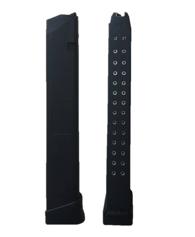 9mm 33rd Magazine for Glock 17 or 34 in Black by Global Ordinance