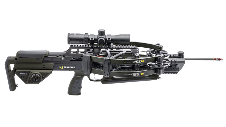 TRX 26 ACUslide MAXX with 100-yard RangeMaster 100 Scope in Moss Green Crossbow by TenPoint