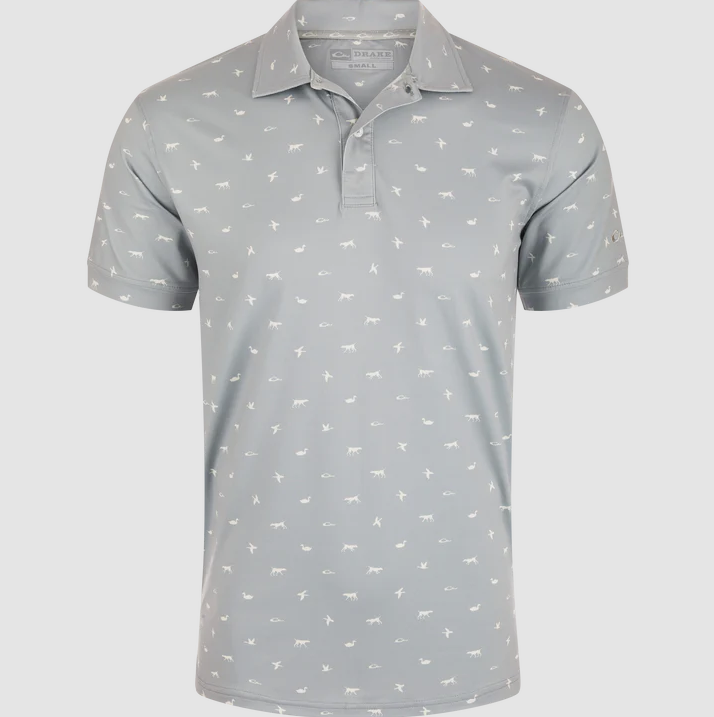 Performance Print Polo Shirt by Drake