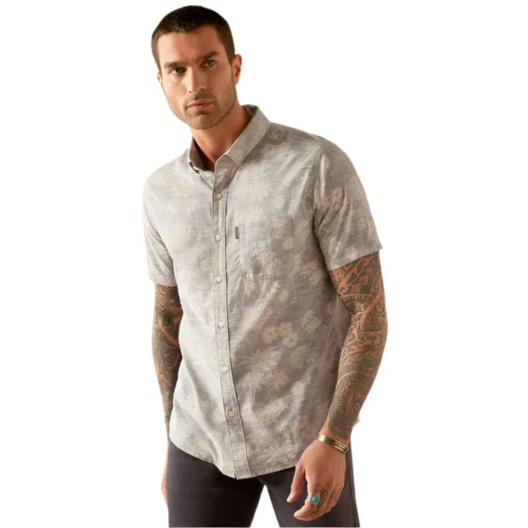 Men's Morris Modern Fit Short Sleeve Button Up Shirt by Ariat