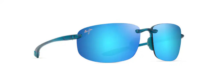 Ho'Okipa Polarized Sunglasses, in Shiny Transparent Blue, by Maui Jim