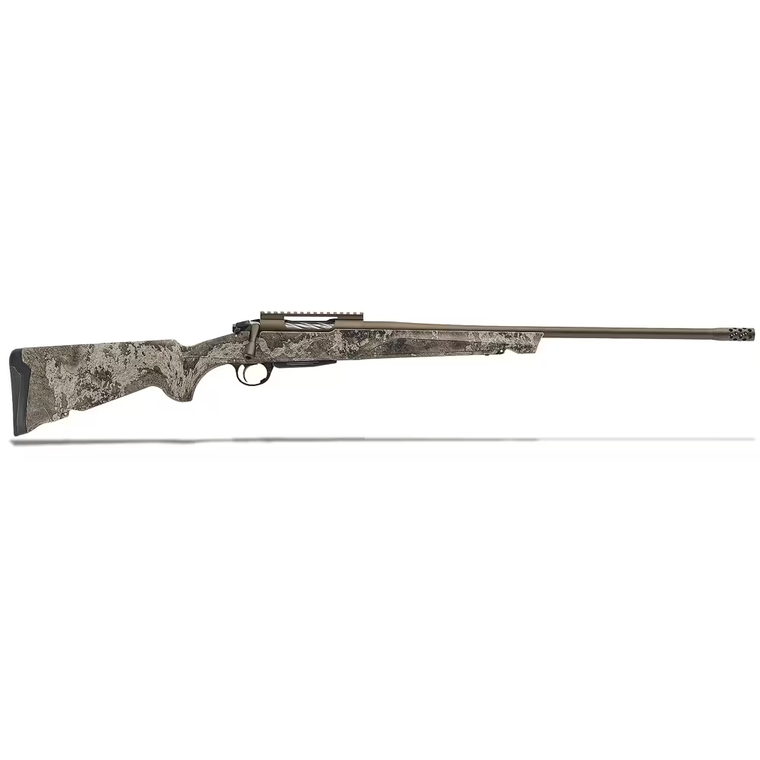 Franchi Momentum Elite 300 Win Mag Spiral Fluted Bolt Action Rifle with 22 Inch Mid Bronze Threaded Barrel and Brake in True Timber Strata Camo Stock