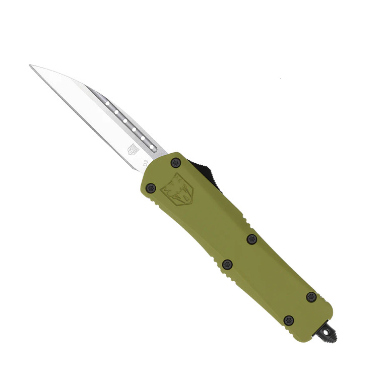 OD Green Medium 3" Blade Drop Point Out the Front Knife by CobraTec