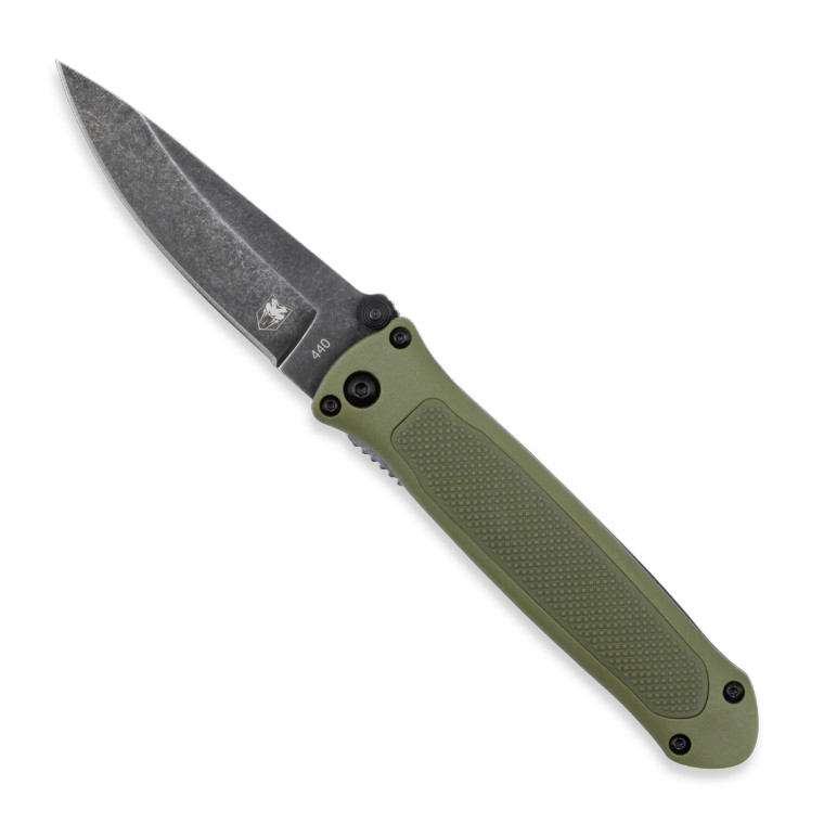 OD Green Quick Strike Hidden Release 3.25" Blade Folding Knife by CobraTec