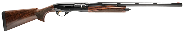 Benelli Montefeltro Ultra-Light 20 Gauge 24" Barrel 3" Chamber semi-auto shotgun with A-grade satin walnut stock, anodized blue receiver, gloss blued barrel, and Crio system for upland bird hunting precision.