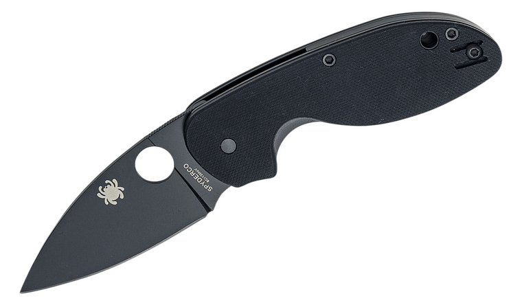 Black Oxide 2.98" Blade Folding Knife by Spyderco