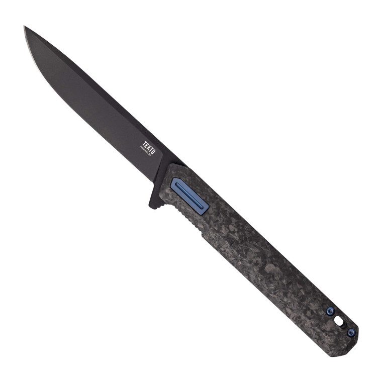 Carbon & Blue F2 Bravo Forged 3.30" Blade Folding Knife by Tekto
