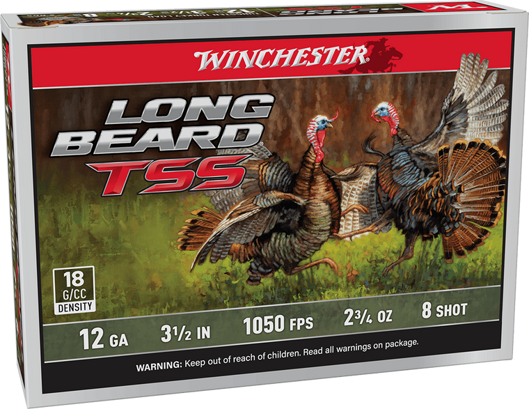 Winchester Long Beard TSS 1200fps 12ga 3-1/2 2-3/4oz #8 Shot Turkey Shotgun Ammunition