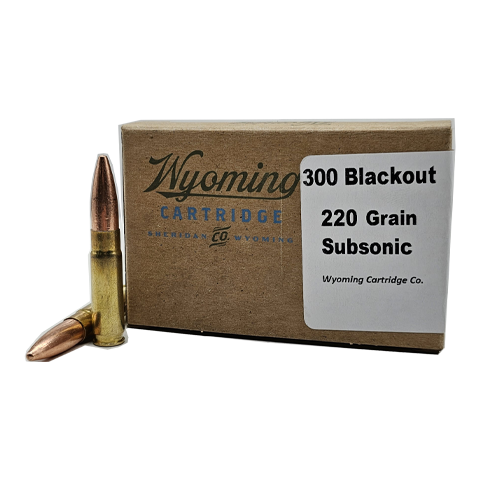 Wyoming Cartridge 1,000 fps 300 Blackout 220 Grain Subsonic Full Metal Jacket Rifle Ammunition