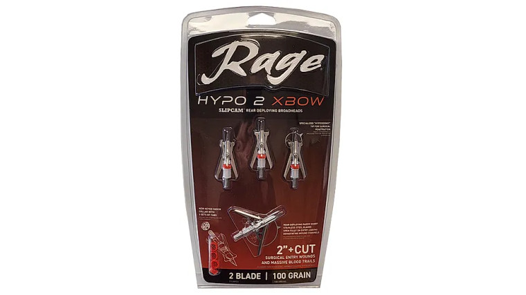 Hypo 2 Crossbow 100gr 2 Inch 4 Pack by Rage
