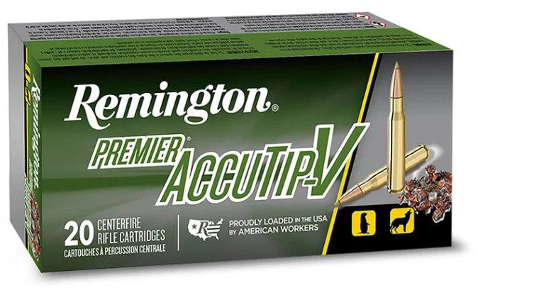 Remington Premier AccuTip V 3,800 fps 22-250 Rem 50 Grain Rifle Ammunition