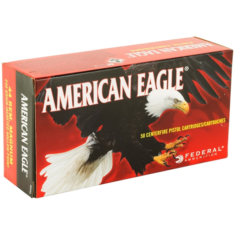 Federal American Eagle 1,270 fps 44 Remington Magnum 240 Grain Jacketed Soft Point Rifle Ammunition