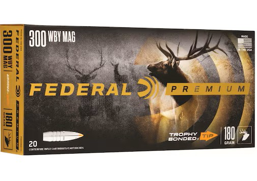 Federal Premium 300 Weatherby Magnum 180 Grain Trophy Bonded Tip Rifle Ammunition