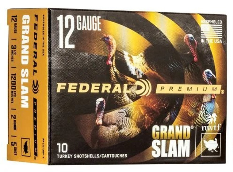 Federal Grand Slam 1,200 fps 12 Gauge 3-12 2 oz. #5 Copper Plated Lead Shot Shotgun Ammunition