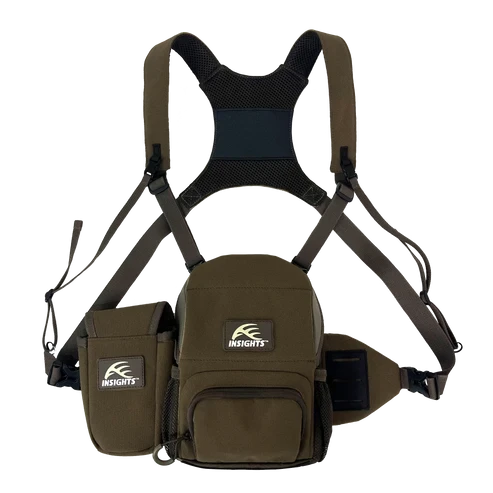 Bino and Rangefinder Harness in Dark Brown by Insight