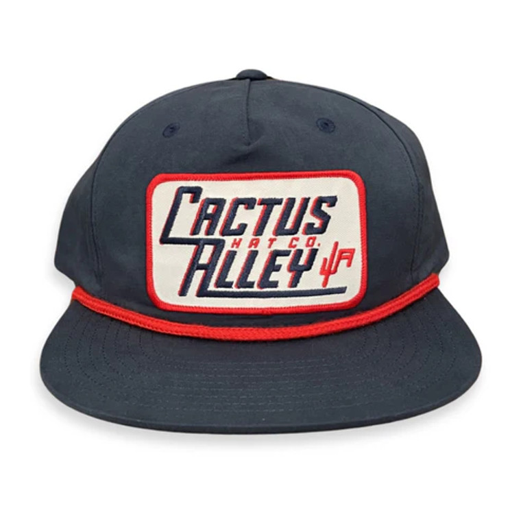 New Retro Cactus Cap in Blue and Red Rope Snapback Cap by Cactus Alley
