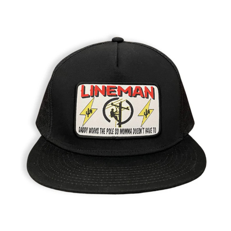 Lineman Snapback Cap in Black by Cactus Alley