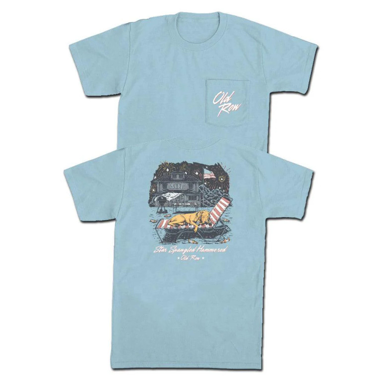 Star Spangled, Pup Pocket T-Shirt, by Old Row
